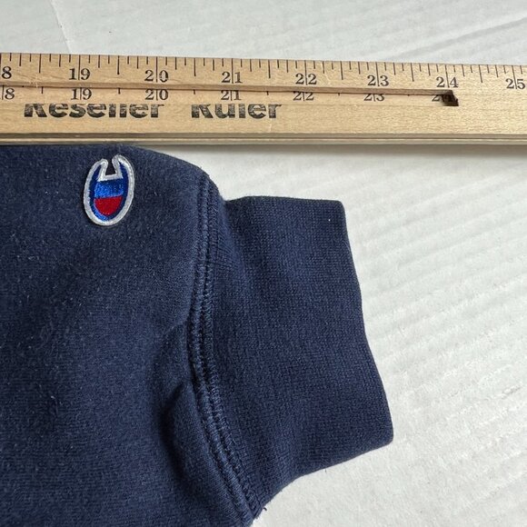 Champion Georgia Tech Yellow Jackets Sweatshirt Adult Large Blue Faded Hoodie - Picture 13 of 16